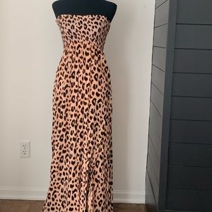 TIARE HAWAII Leopard Print Maxi Dress